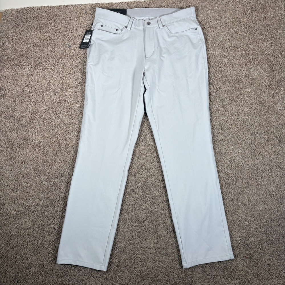 Greg Norman Mens Performance Stretch Golf Pants Sky Gray 32x30 G7S25KOP737 NWT